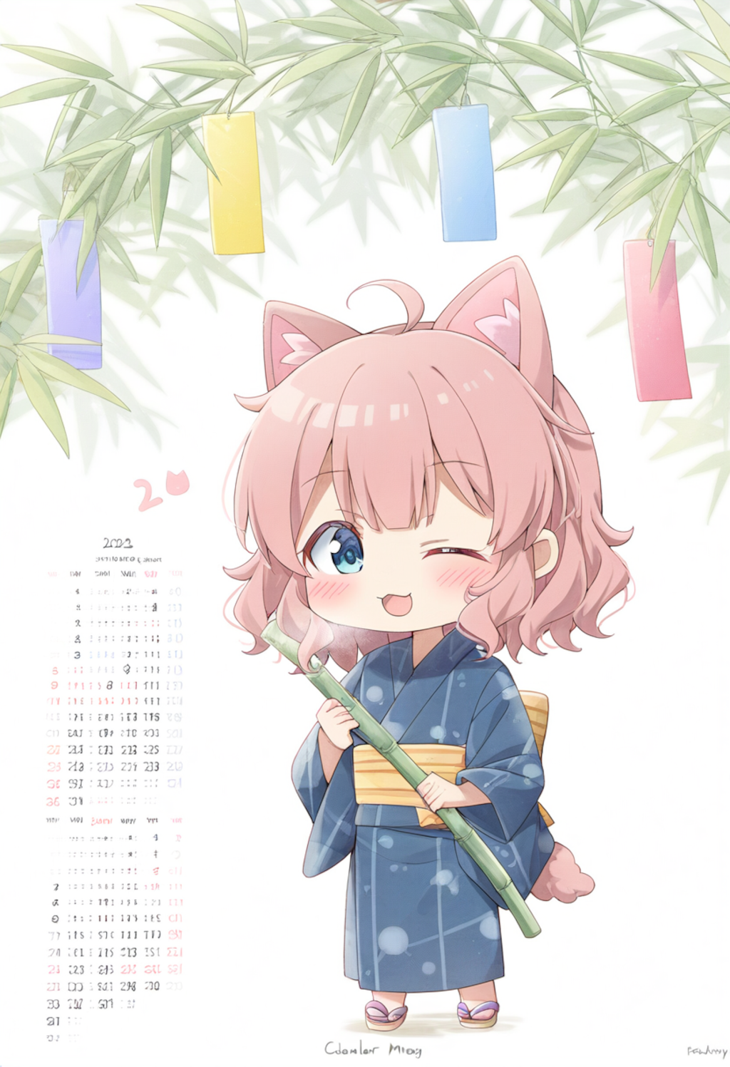 猫耳ちゃん、カレンダー風