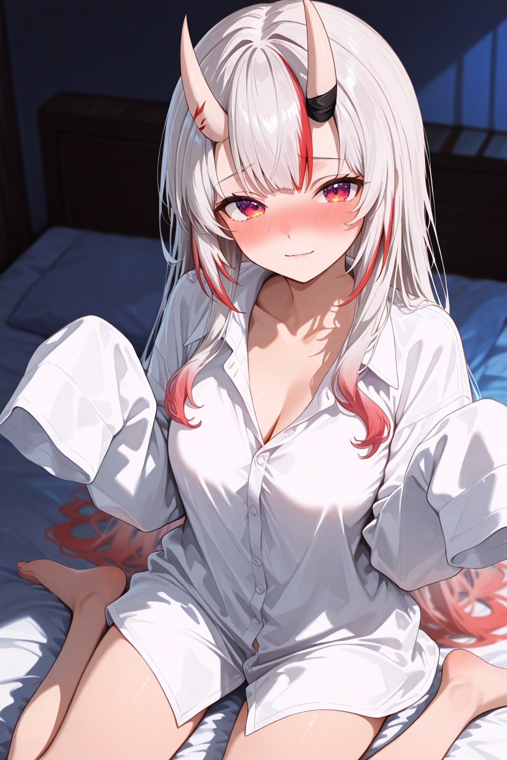 人間様のシャツ、余にはブカブカだ余