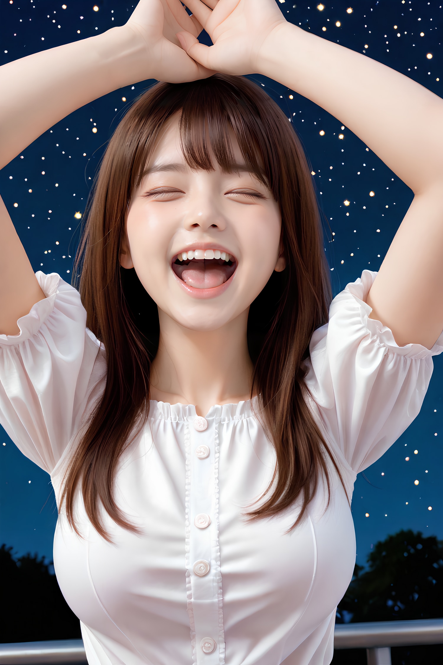 Ciel étoilé, Sourire radieux