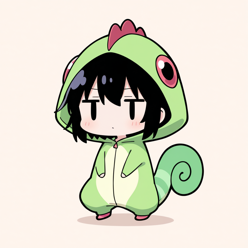 着ぐるみ着せ替え（カメレオン）