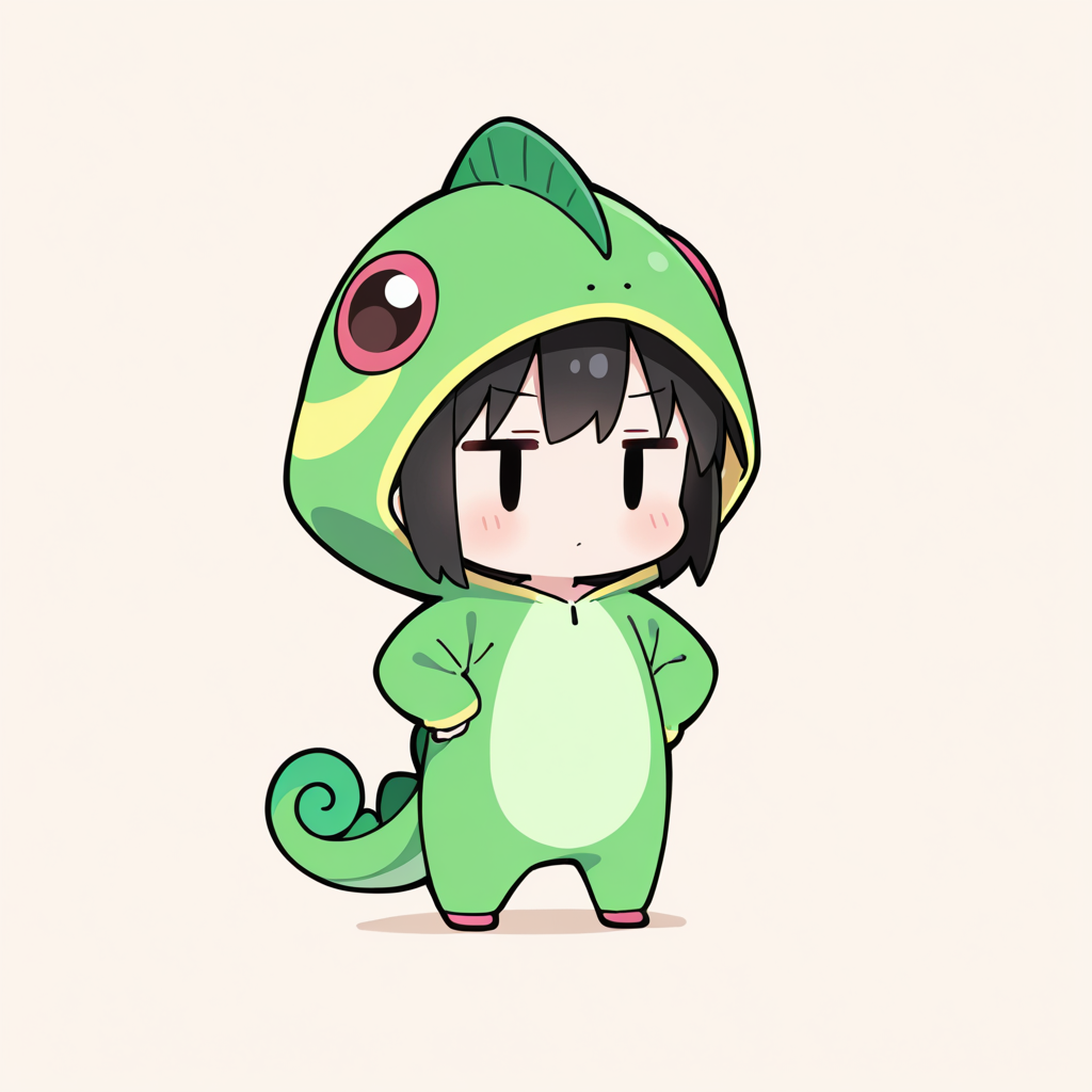 着ぐるみ着せ替え（カメレオン）