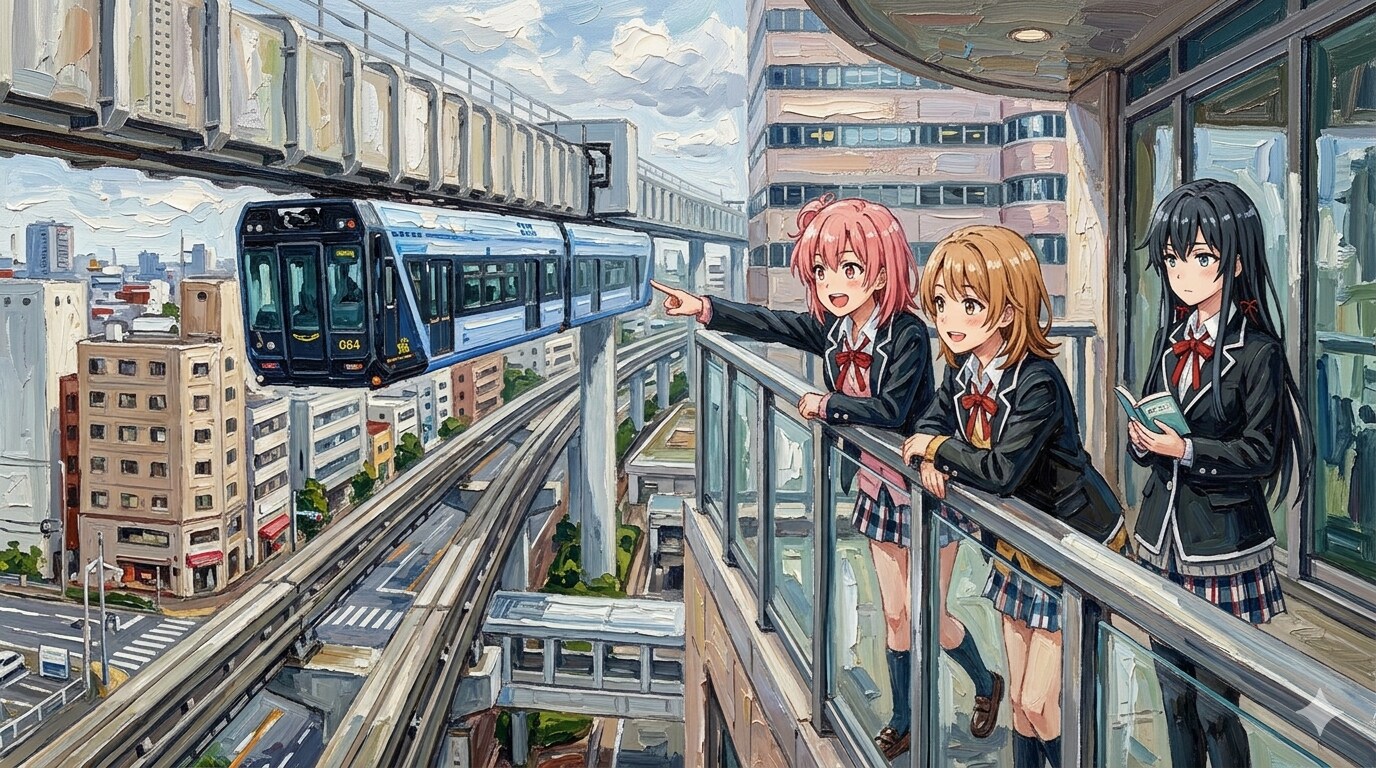 モノレールが走る風景