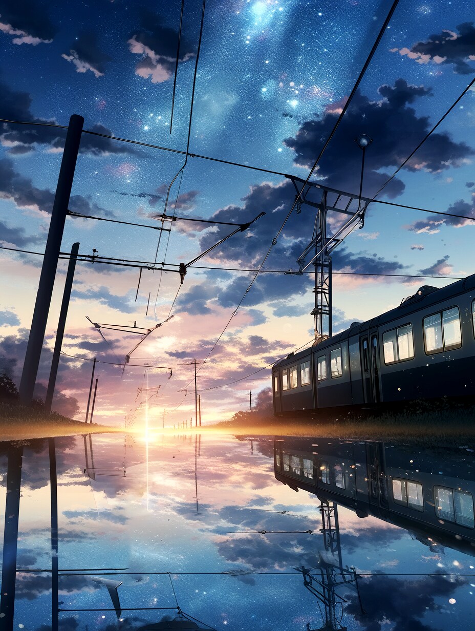 夕暮れの鉄道2