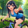 少女と自転車 2枚目