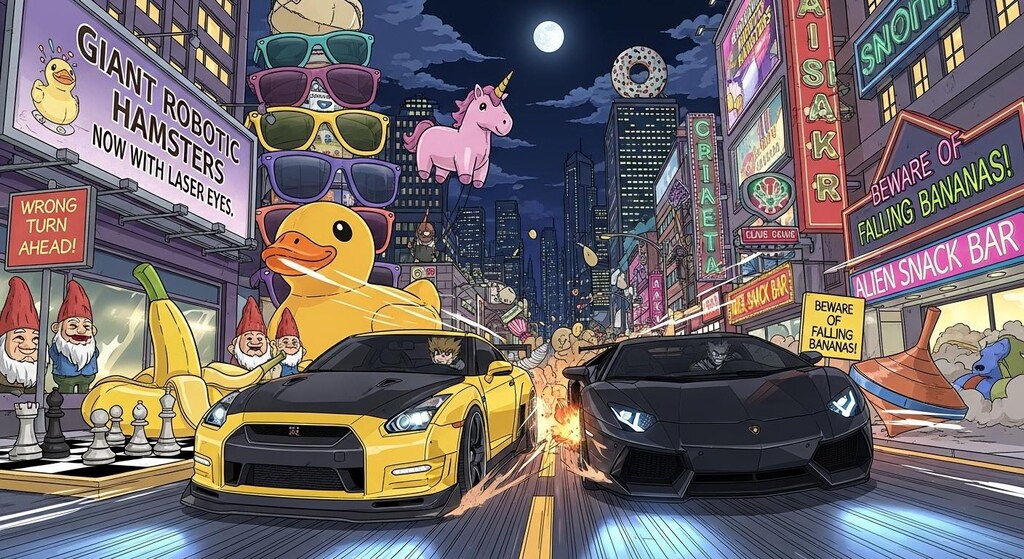 カーチェイスシーンを囲んでみた