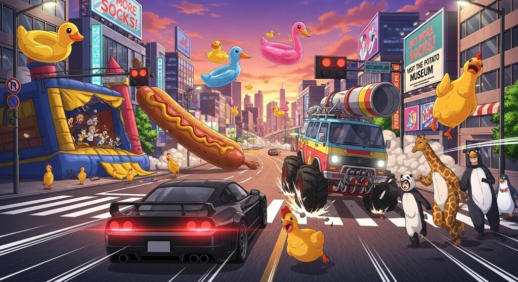 カーチェイスシーンを囲んでみた