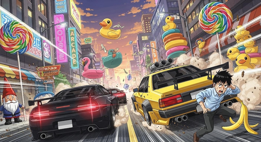 カーチェイスシーンを囲んでみた