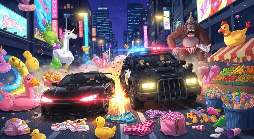 カーチェイスシーンを囲んでみた