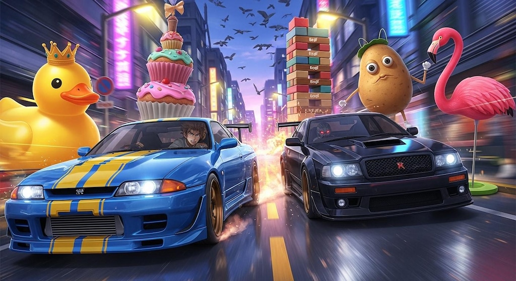 カーチェイスシーンを囲んでみた