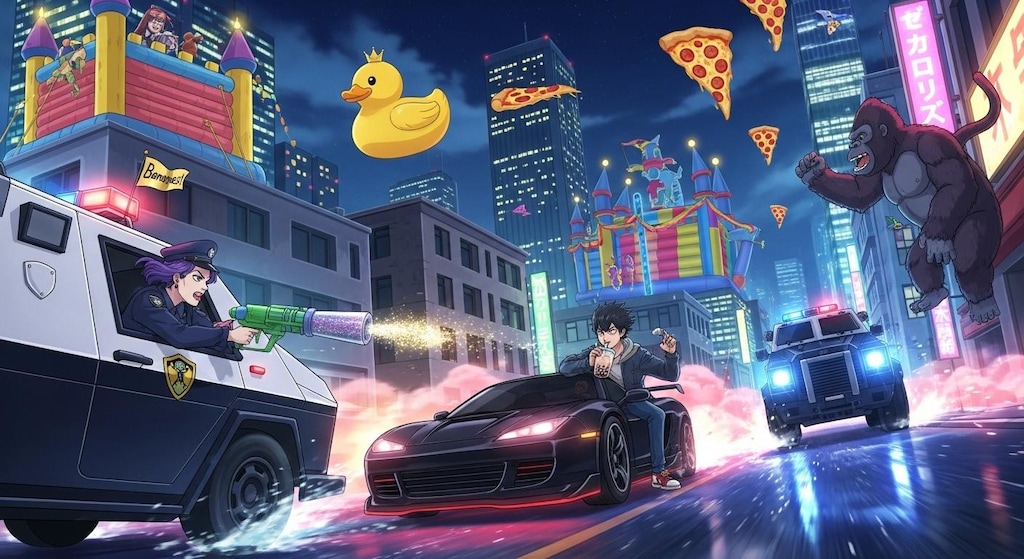 カーチェイスシーンを囲んでみた