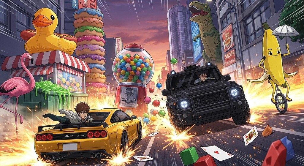 カーチェイスシーンを囲んでみた