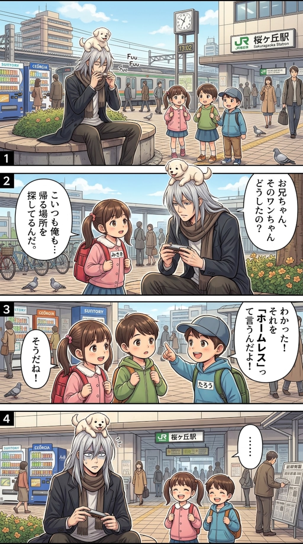 駅前の哲学者と無邪気な子供たち