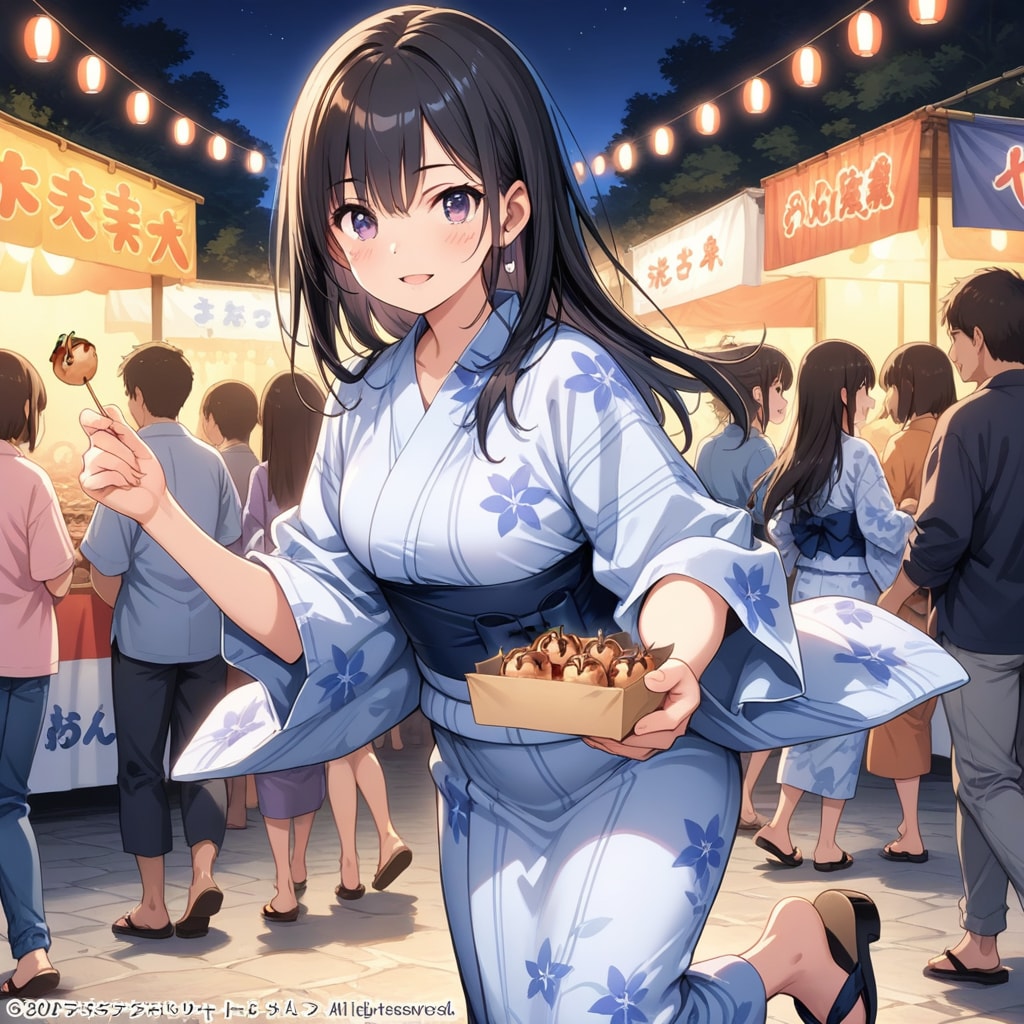 縁日で食べ歩き