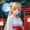 満月の夜のエルフさん 2枚目