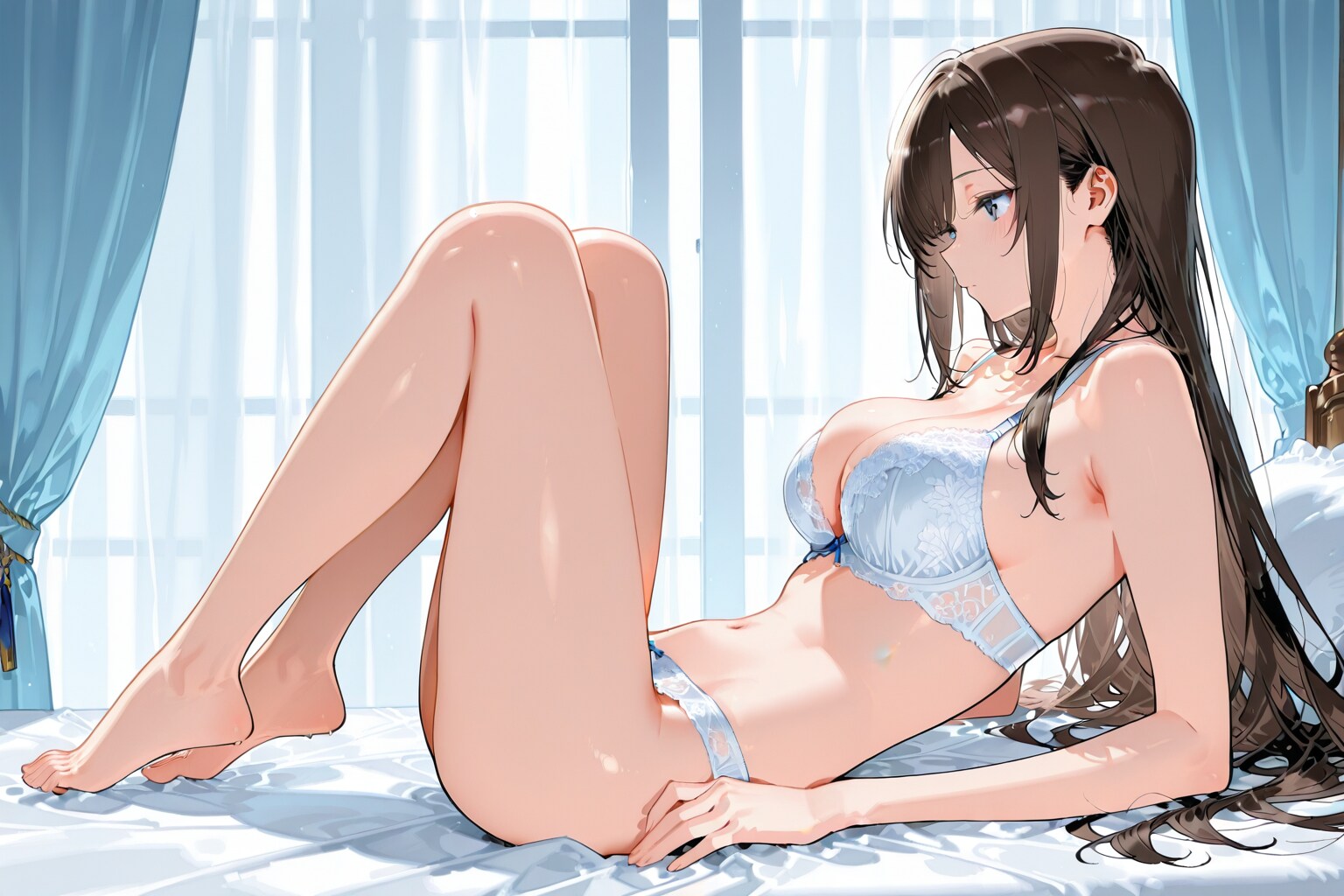 【習作】レースランジェリー姿の美少女