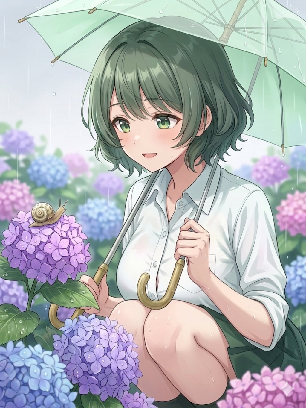雨の日の芽生ちゃん