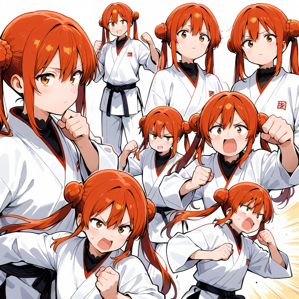 空手っ娘百面相