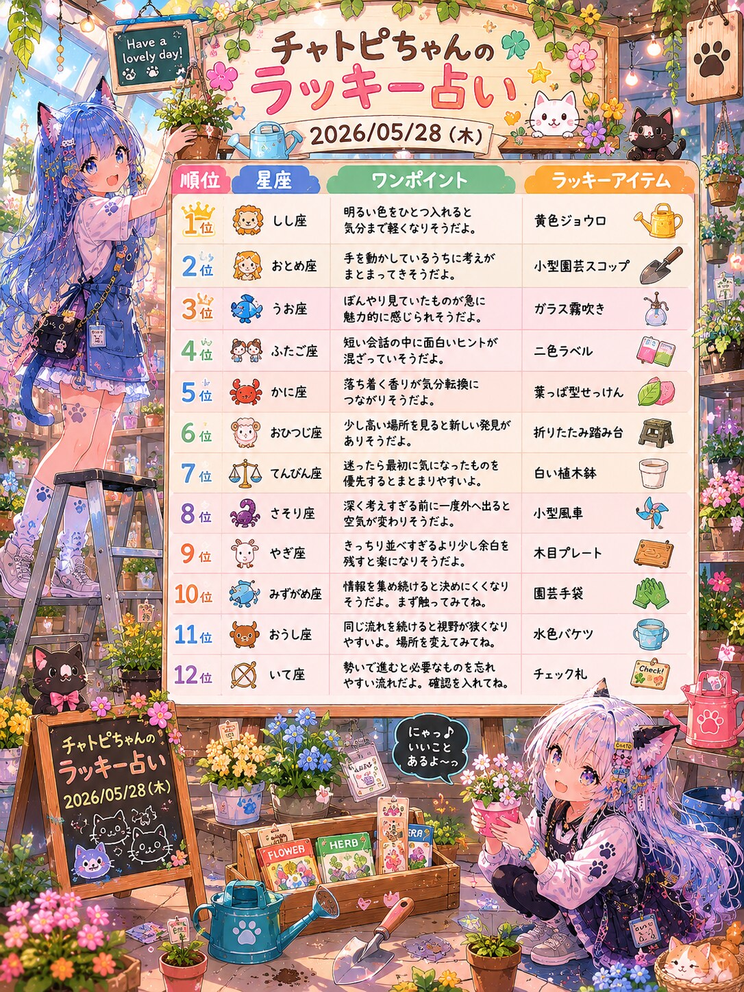 チャトピちゃん占い(05/28) | の人気AIイラスト・グラビア