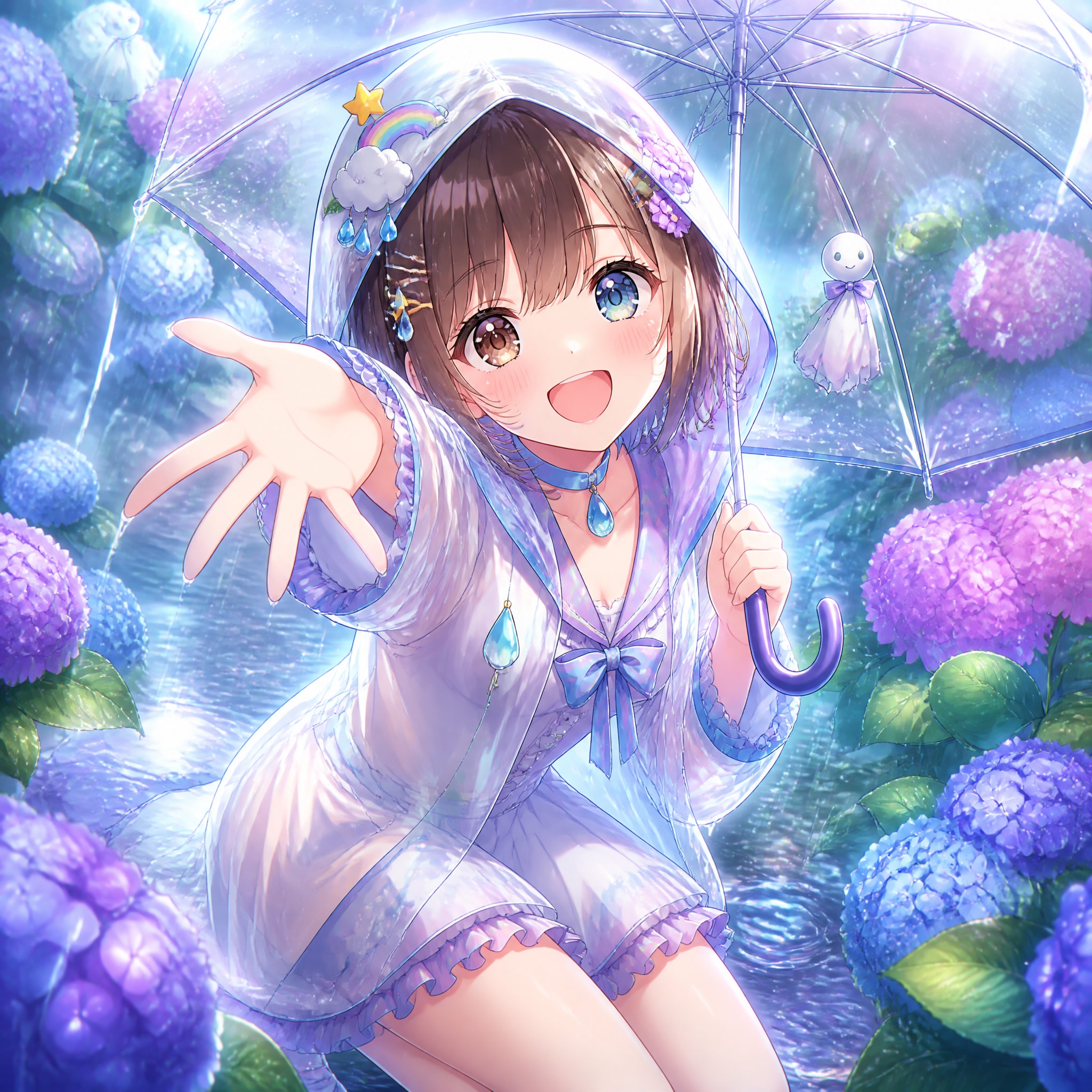 傘と紫陽花（５）3時のアイドル　GPTimages2.0