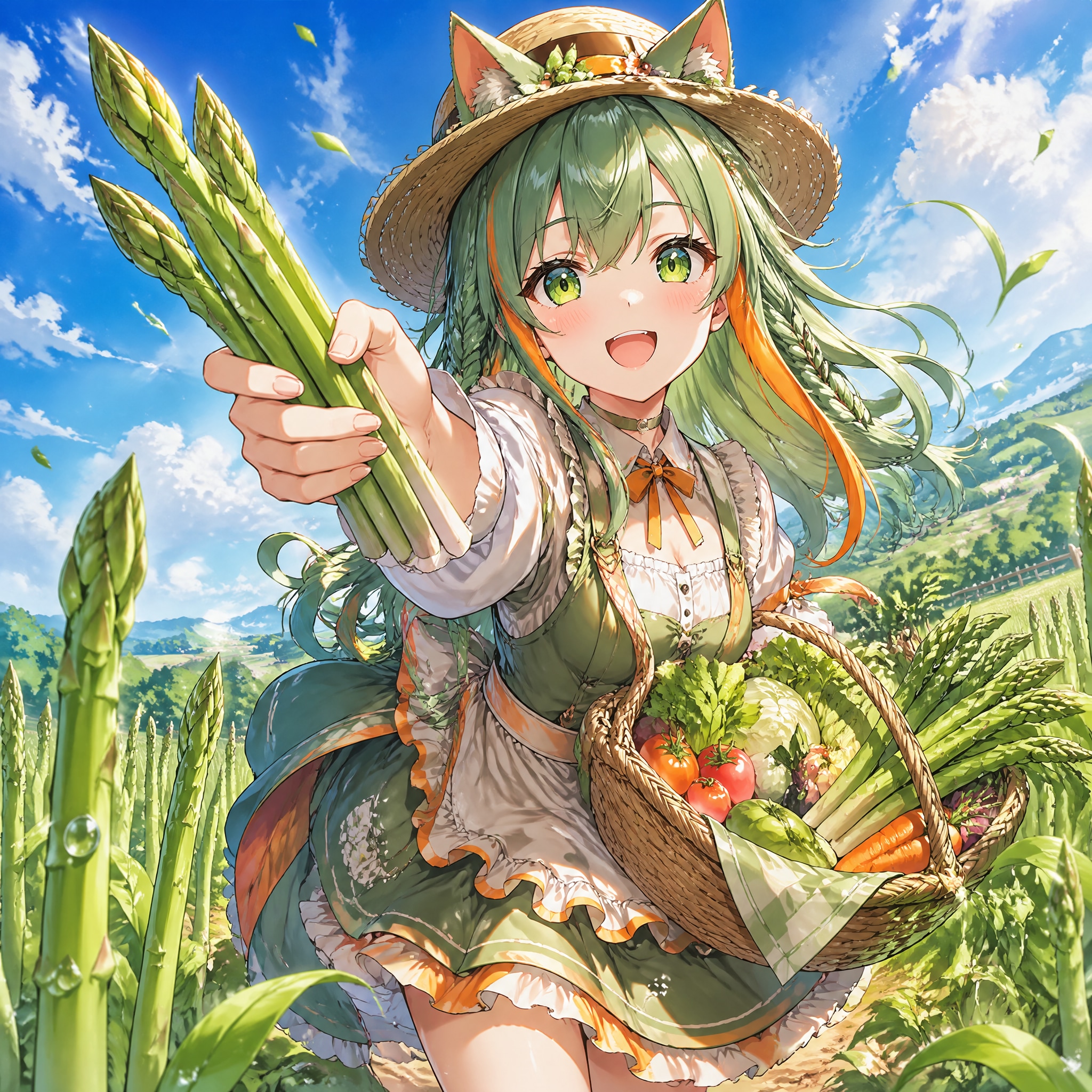 野菜でおはよう（１）翠鈴 | の人気AIイラスト・グラビア