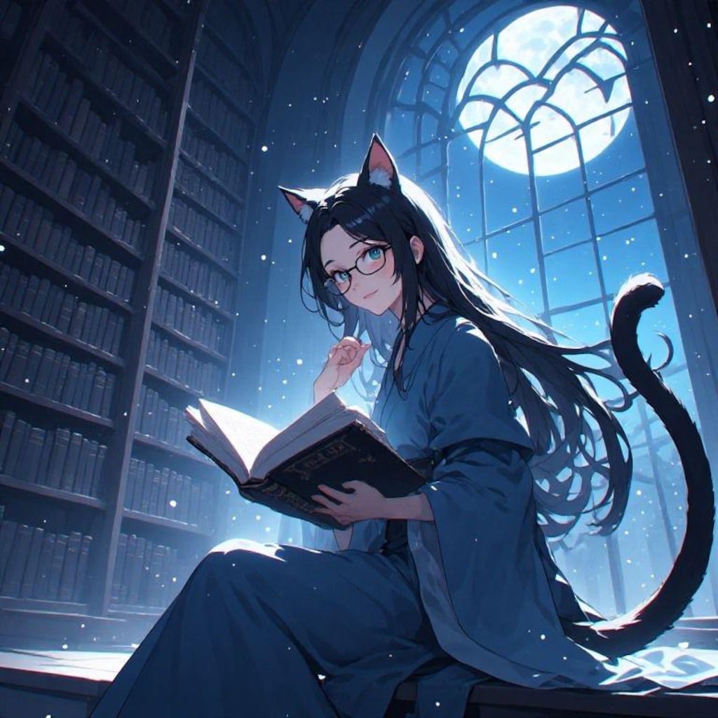 黒髪メガネ ネコ獣人化