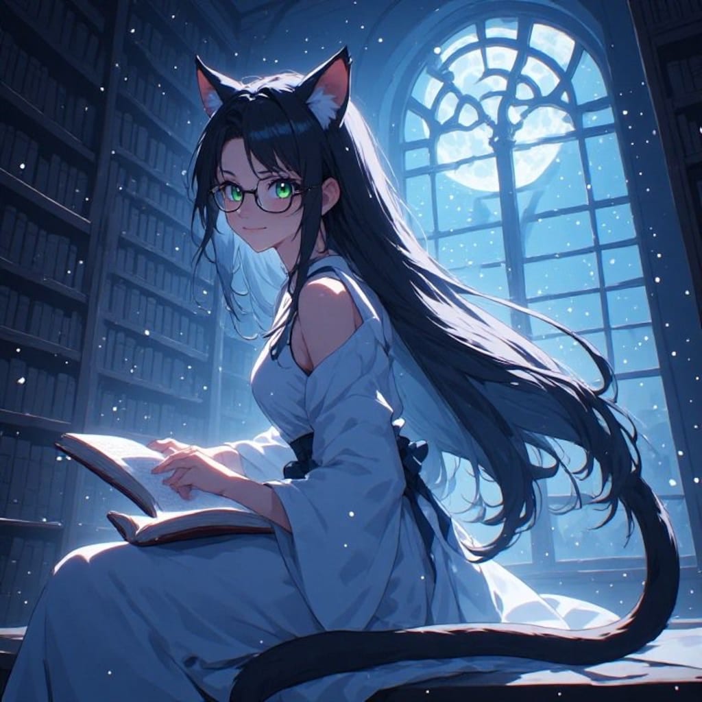 黒髪メガネ ネコ獣人化