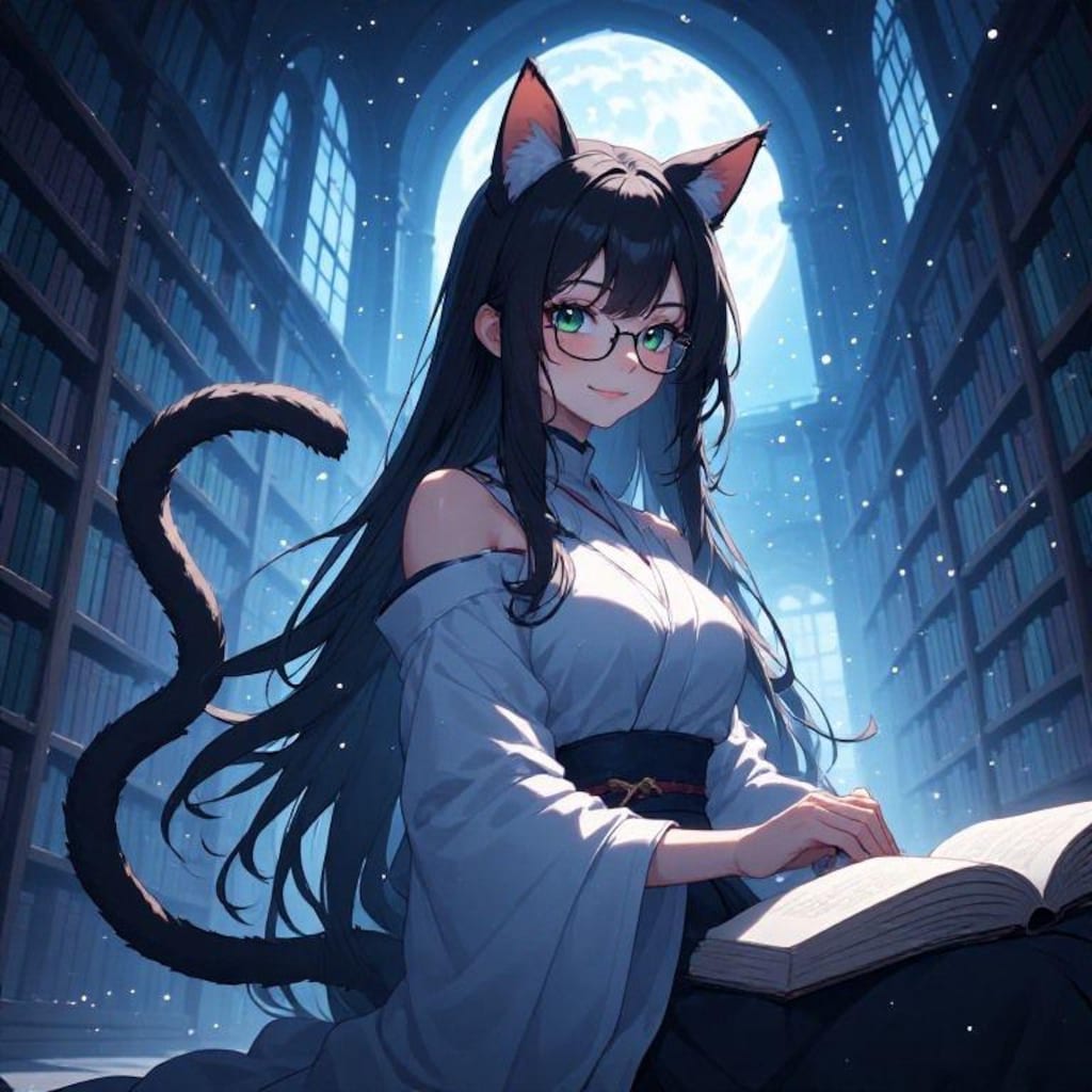 黒髪メガネ ネコ獣人化