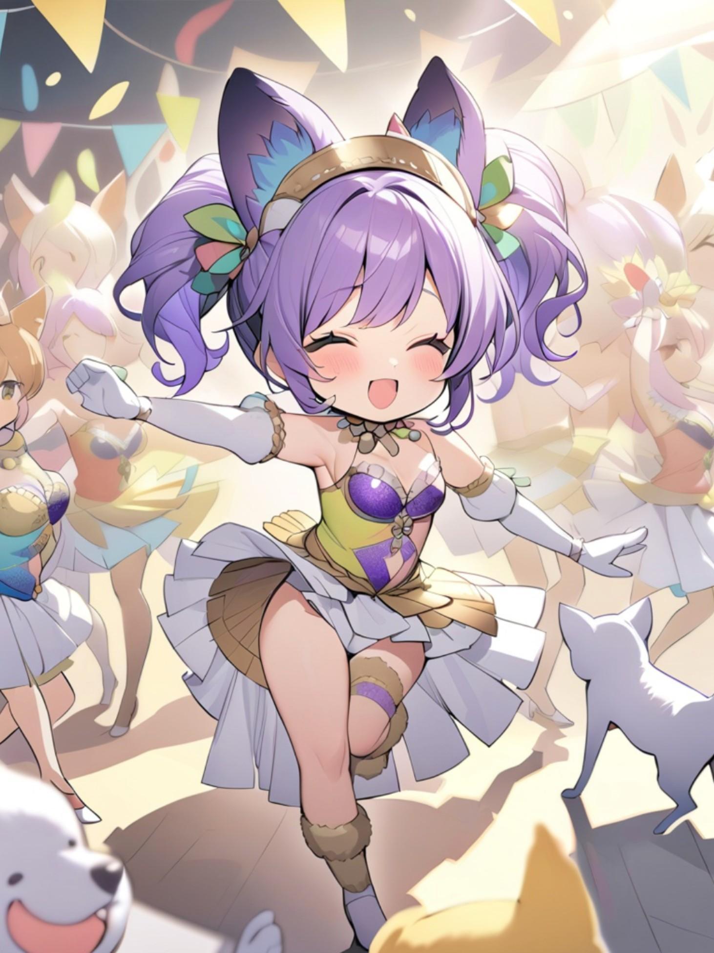 踊る紫髪ちゃん