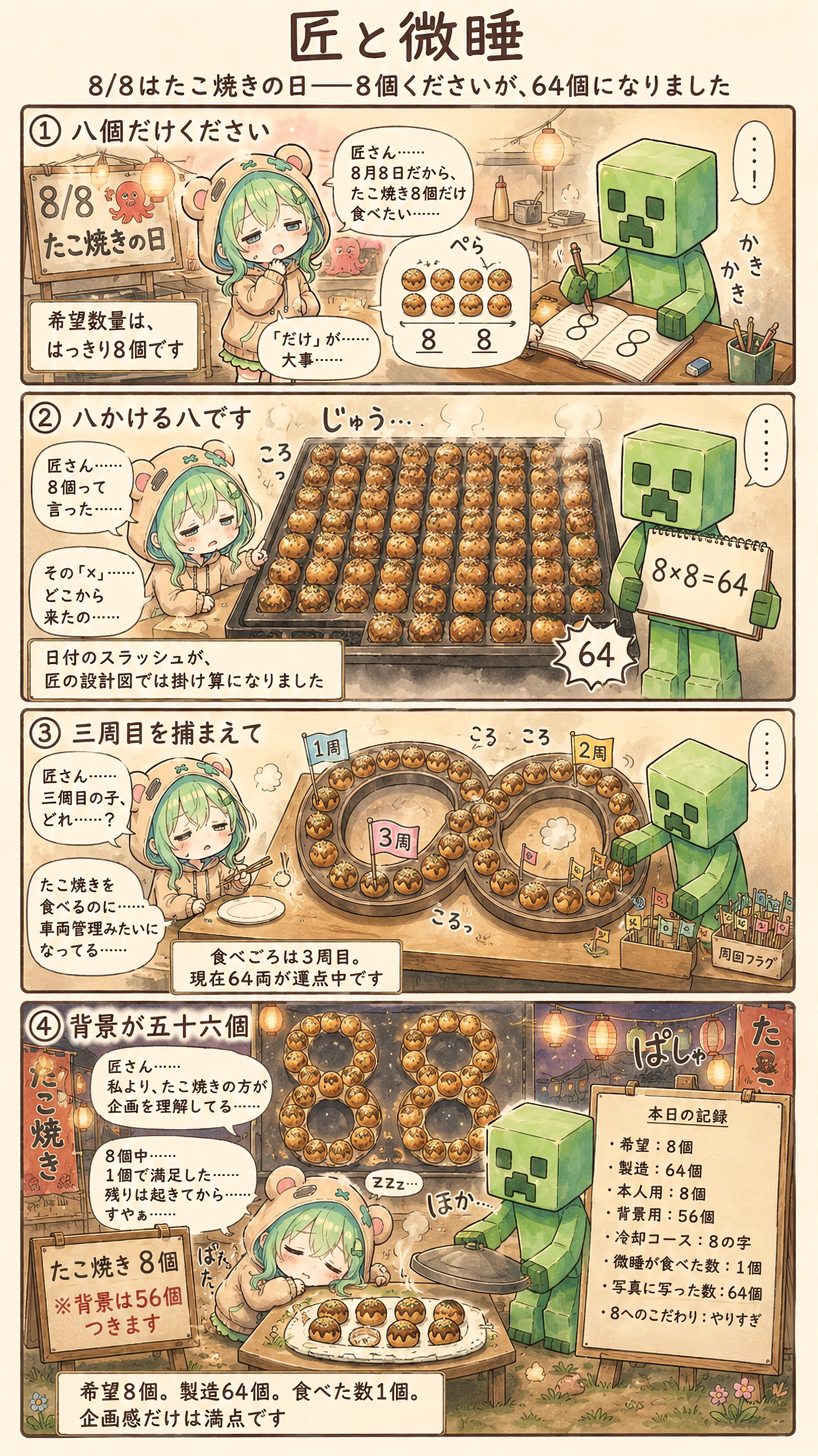 Eight Times Eight Takoyaki