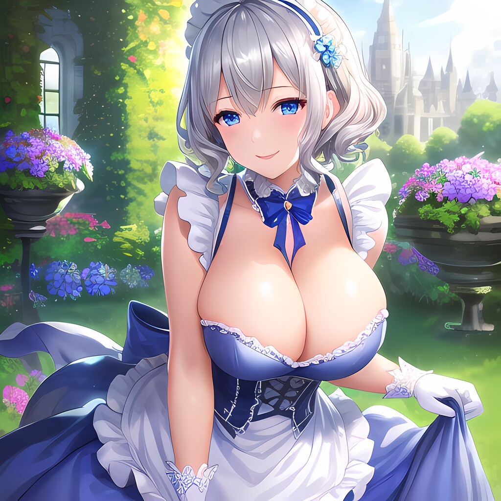 銀髪メイドお姉さん