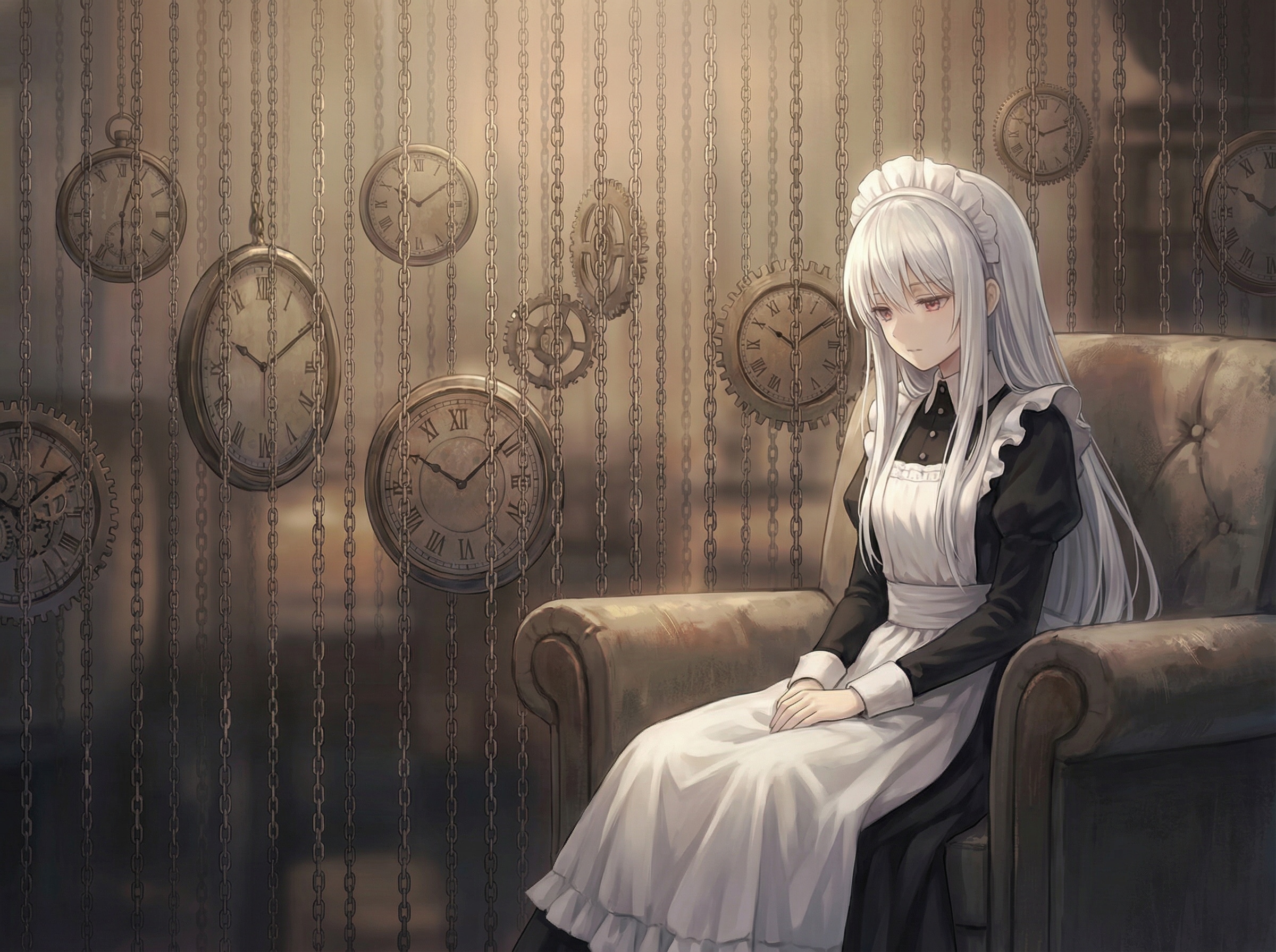 時計とメイド | の人気AIイラスト・グラビア