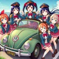ラブライブキャラとワーゲンビートル軍用車 2枚目