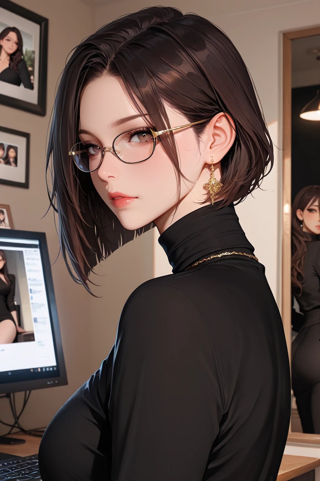 見返り白石文乃さん | の人気AIイラスト・グラビア