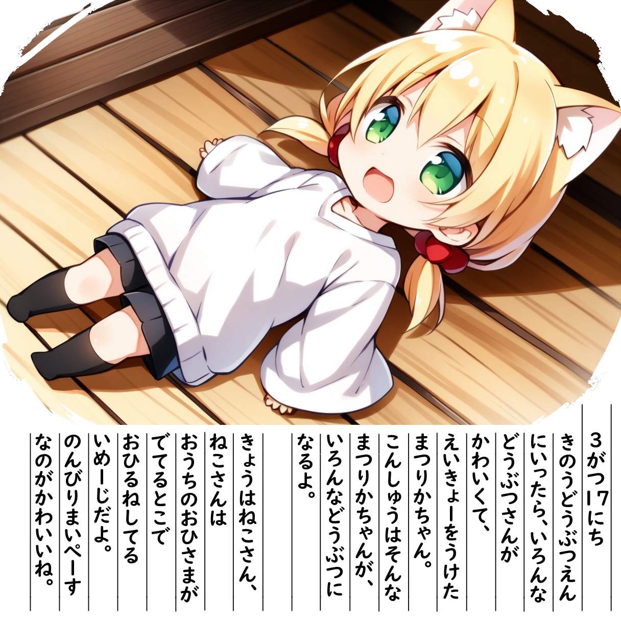 【絵日記】ねこみみさんです | の人気AIイラスト・グラビア