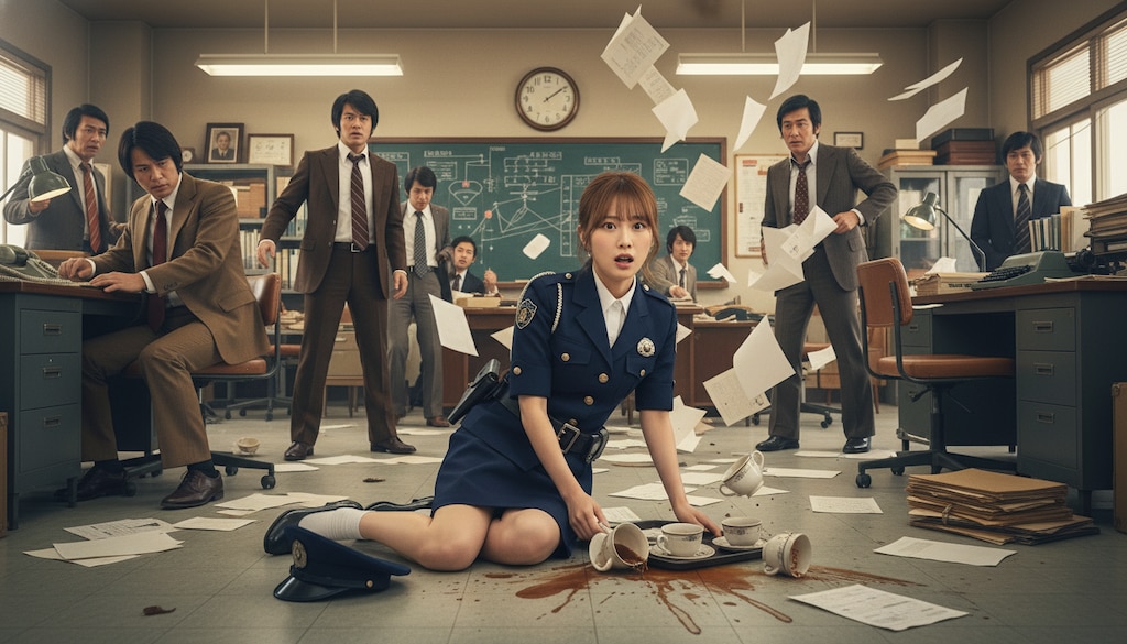 お茶汲み婦警（ドジ）（太陽にほえろ風）