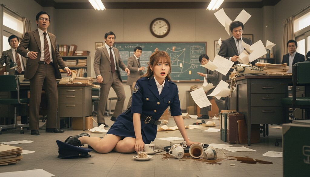 お茶汲み婦警（ドジ）（太陽にほえろ風）