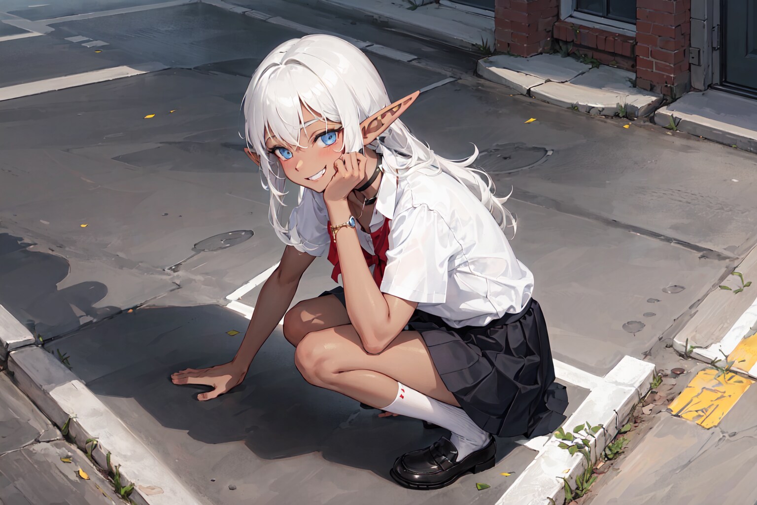 さぼってるエルフ先輩