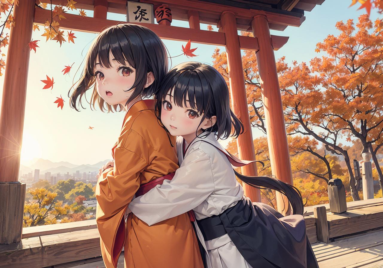 百合と着物