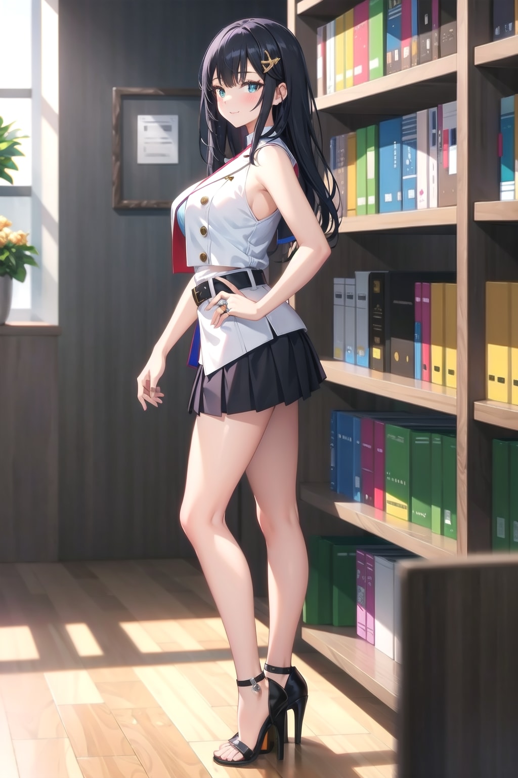 夏の図書館で