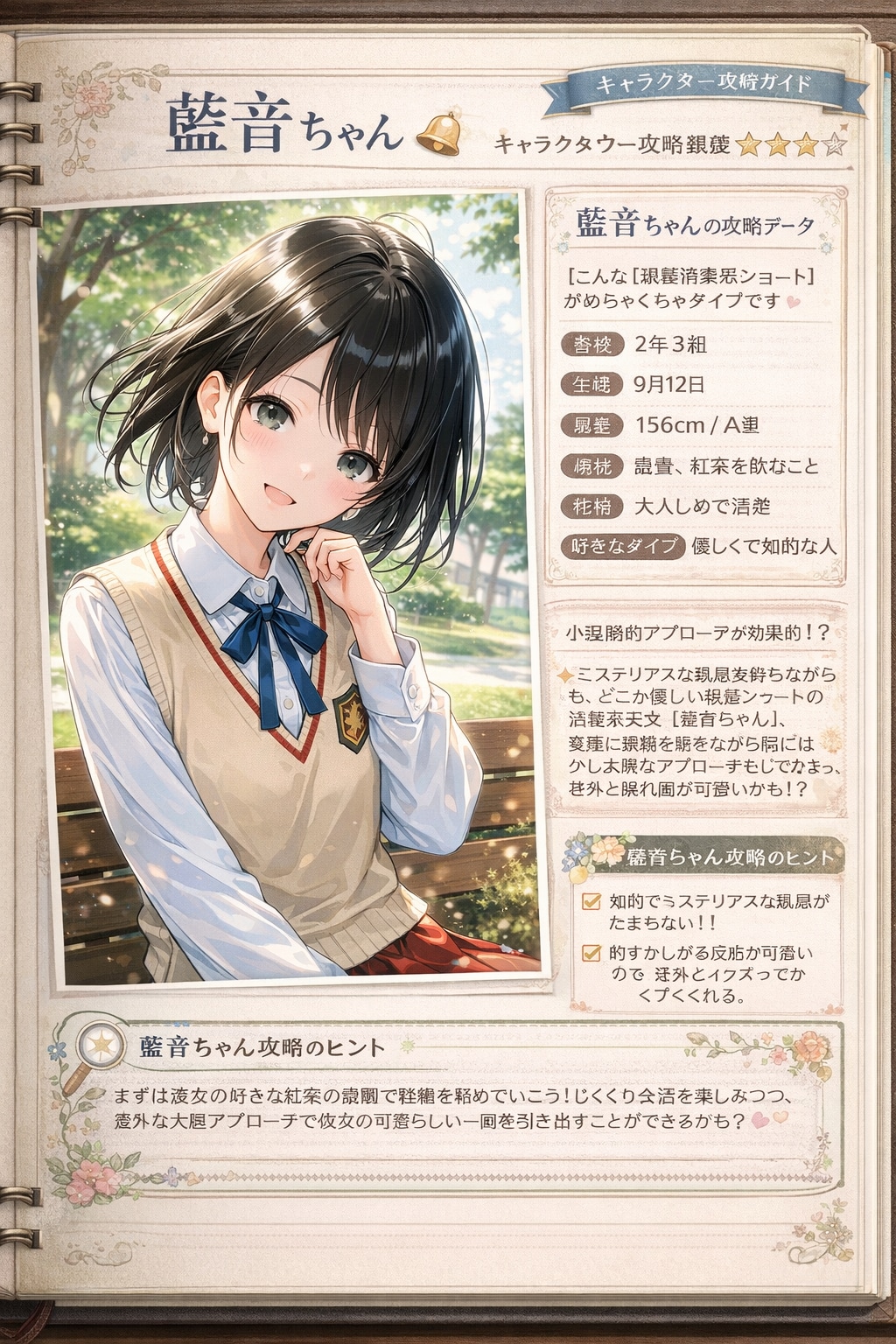 藍音ちゃんの攻略本