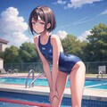 スクール水着の女の子３ 3枚目
