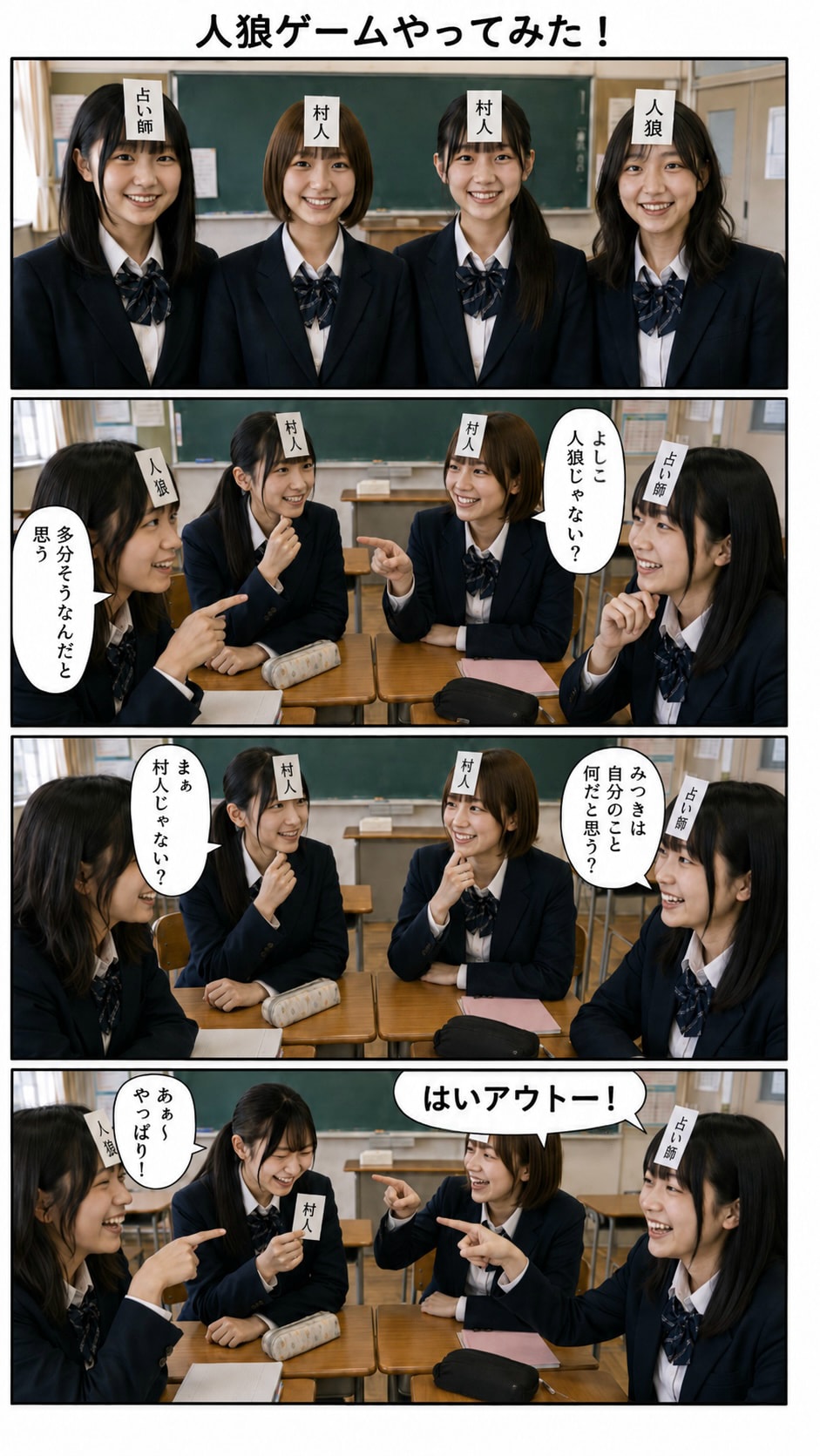 【漫画】人狼ゲームやってみた！