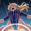 （これが超次元ハイレグ美少女消滅サッカーだっ！パラパラ疑似アニメ♪）正義（性技）の必殺シュートをハイレグ股間にうけ身悶えながら消滅する悪のハイレグサッカー選手💦 4枚目