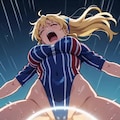 （これが超次元ハイレグ美少女消滅サッカーだっ！パラパラ疑似アニメ♪）正義（性技）の必殺シュートをハイレグ股間にうけ身悶えながら消滅する悪のハイレグサッカー選手💦 7枚目
