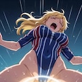 （これが超次元ハイレグ美少女消滅サッカーだっ！パラパラ疑似アニメ♪）正義（性技）の必殺シュートをハイレグ股間にうけ身悶えながら消滅する悪のハイレグサッカー選手💦 5枚目
