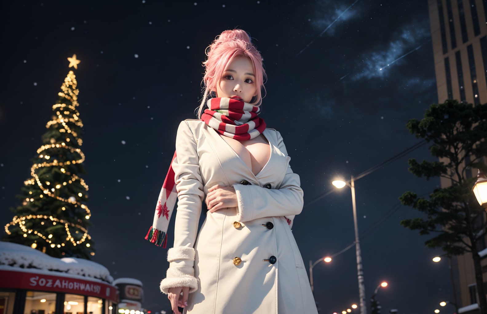写真系SNS用自撮り　クリスマス