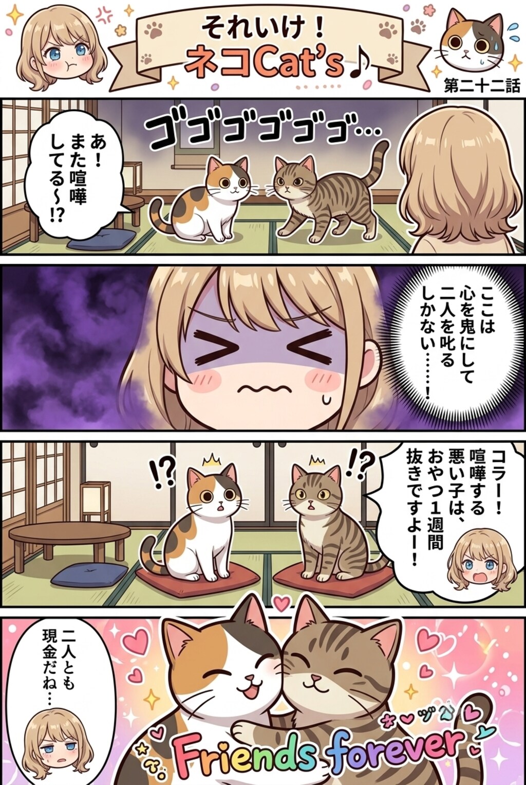 【22話】それいけ！ネコCat's♪(４コマ漫画)