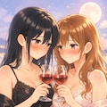 夜のバルコニー（リゾート　03　ver.アニメ、パステル） 2枚目