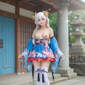 和風メイド風コスプレ 5枚目