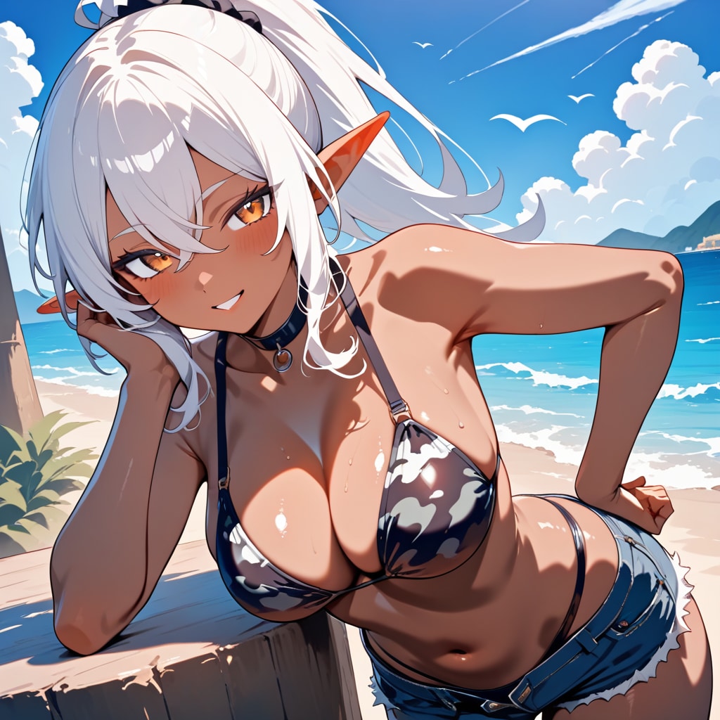 夏女ダークエルフ